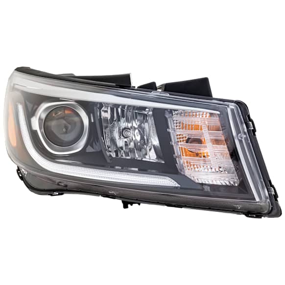 Passenger Side Headlight, with Bulb, Halogen, Clear Lens, 6 Cyl., 3.3L Engine, CAPA Certified