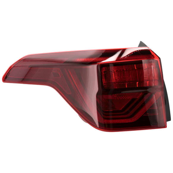 Driver Side, Outer Tail Light, with Bulb, LED, Mounts On Body