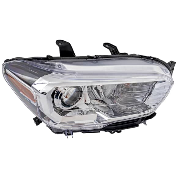 Passenger Side Headlight, with Bulb(s), Halogen, Chrome Interior, For Models with Fog Lights and without LED Daytime Running Light, CAPA Certified
