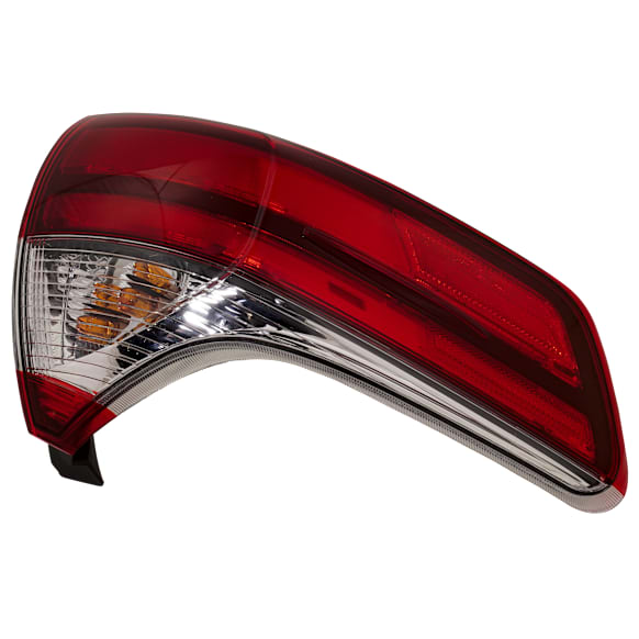 Driver Side, Outer Tail Light, with Bulb, Halogen, Clear and Red Lens