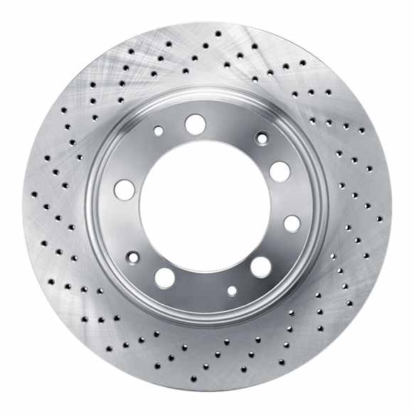 EXE-02015D Rear, Driver Side Brake Disc, Cross-drilled and Slotted