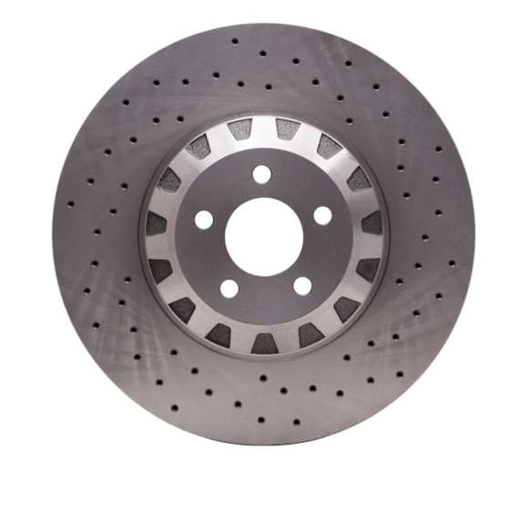EXE-54081D Front, Driver Side Brake Disc, Cross-drilled and Slotted, 5.2L, 8Cyl