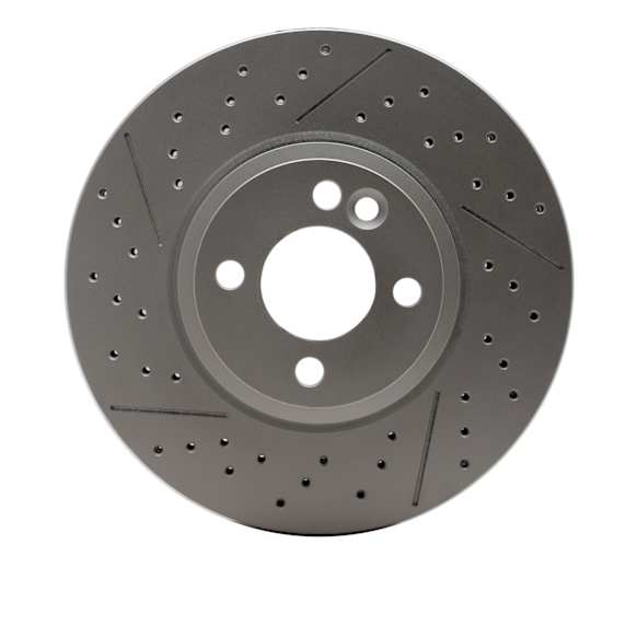 RCE-32006 Front, Driver or Passenger Side Brake Disc, Cross-drilled and Slotted