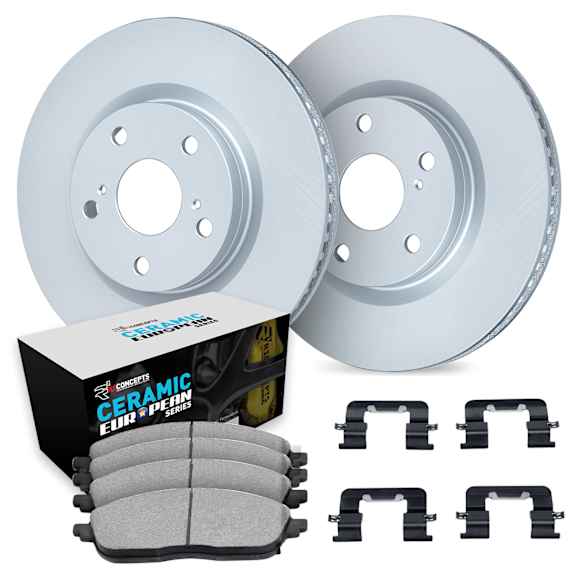 WDTH1-73044 Front Brake Disc and Pad Kit, Coated, Plain Surface, 320 mm, Ceramic, R1 GEO-Carbon Rotors with European Ceramic Pads Series