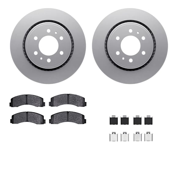 WDVH1-54063 Front Brake Disc and Pad Kit, Coated, Plain Surface, 356 mm, Semi-metallic, R1 GEO-Carbon Rotors with Super HD Pads Series