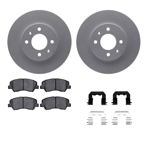 WDWH1-03055 Front Brake Disc and Pad Kit, Coated, Plain Surface, 257 mm, Ceramic, R1 GEO-Carbon Rotors with Ceramic Pads Series