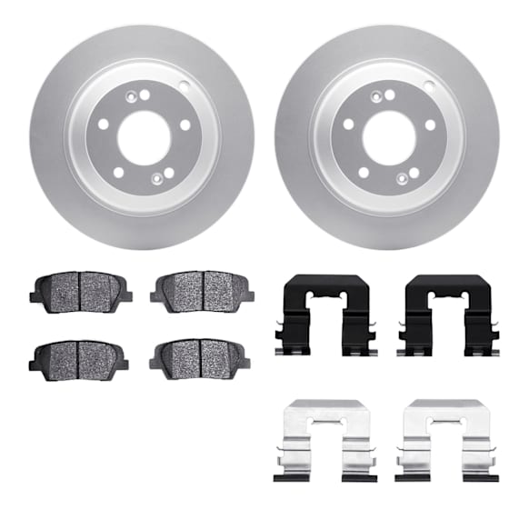 WDWH1-03070 Rear Brake Disc and Pad Kit, Coated, Plain Surface, 315 mm, Ceramic, R1 GEO-Carbon Rotors with Ceramic Pads Series