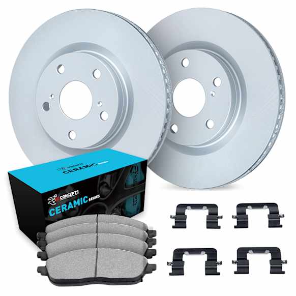 WDWH1-47029 Rear Brake Disc and Pad Kit, Coated, Plain Surface, 292 mm, Ceramic, R1 GEO-Carbon Rotors with Ceramic Pads Series