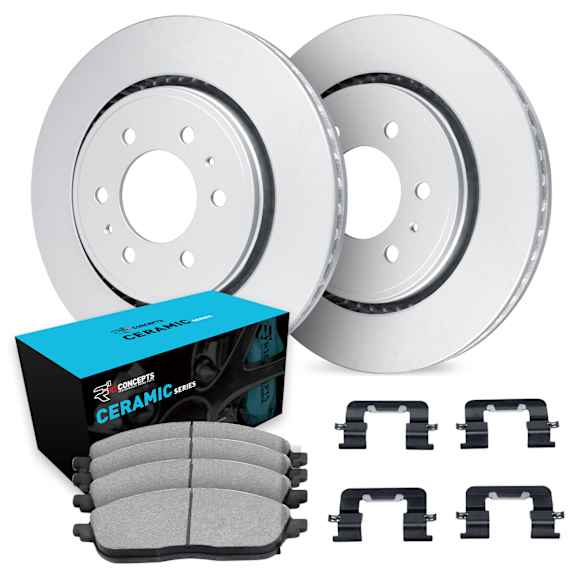 WDWH1-48021 Rear Brake Disc and Pad Kit, Coated, Plain Surface, 330 mm, Ceramic, R1 GEO-Carbon Rotors with Ceramic Pads Series
