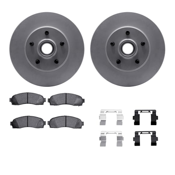 2005 Mazda B2300 - Front Brake Disc and Pad Kit, Plain Surface, Ceramic, 9 in. Rear Drums; 10 in. Rear Drums, 2.3L 4Cyl, R1 GEO-Carbon Rotors with Ceramic Pads Series
