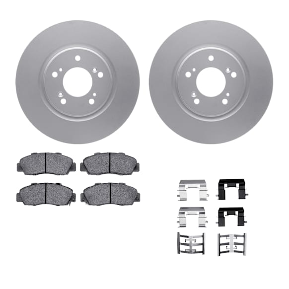 WDWH1-58002 Front Brake Disc and Pad Kit, Coated, Plain Surface, 297 mm, Ceramic, R1 GEO-Carbon Rotors with Ceramic Pads Series