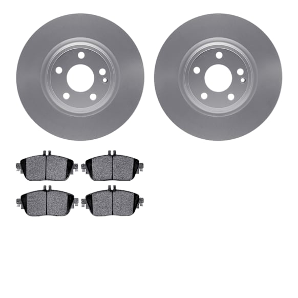 WDWN1-63009 Front Brake Disc and Pad Kit, Plain Surface Ceramic R1 GEO-Carbon Rotors with Ceramic Pads Series