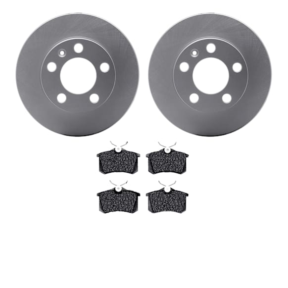 WDWN1-74005 Rear Brake Disc and Pad Kit, Coated, Plain Surface, 267 mm, Ceramic, R1 GEO-Carbon Rotors with Ceramic Pads Series