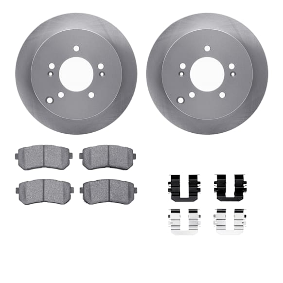 WFWH1-03039 Rear Brake Disc and Pad Kit, Plain Surface, 305 mm, Ceramic, AWD, R1 eLINE Silver Rotors with Ceramic Pads Series