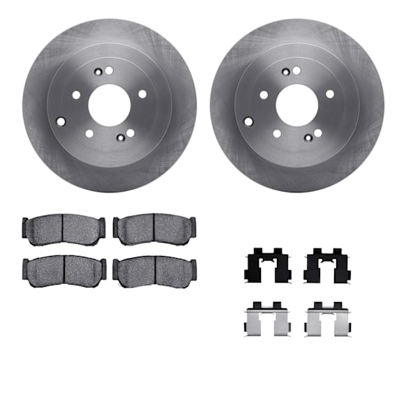 WFWH1-03048 Rear Brake Disc and Pad Kit, Plain Surface, 302 mm, Ceramic, R1 eLINE Silver Rotors with Ceramic Pads Series