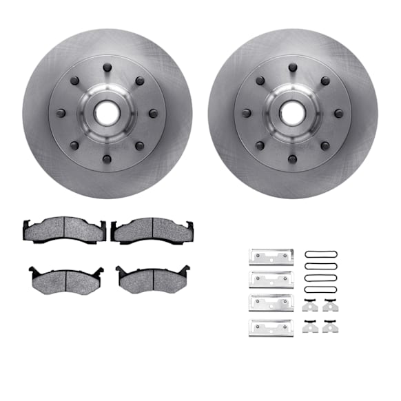 WFWH1-40015 Front Brake Disc and Pad Kit, Plain Surface, 356 mm, Ceramic, R1 eLINE Silver Rotors with Ceramic Pads Series