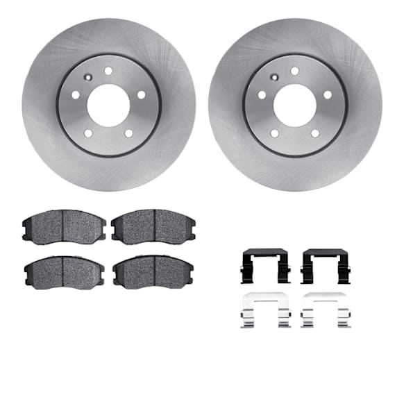 WFWH1-47060 Front Brake Disc and Pad Kit, Plain Surface, 295 mm, Ceramic, R1 eLINE Silver Rotors with Ceramic Pads Series