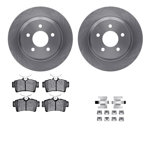 WFWH1-54091 Rear Brake Disc and Pad Kit, Plain Surface, 305 mm, Ceramic, R1 eLINE Silver Rotors with Ceramic Pads Series