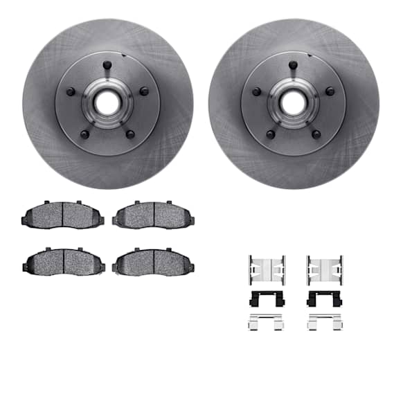 WFWH1-54110 Front Brake Disc and Pad Kit, Plain Surface, 333 mm, Ceramic, RWD, R1 eLINE Silver Rotors with Ceramic Pads Series