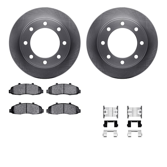 WFWH1-54112 Front Brake Disc and Pad Kit, Plain Surface, 323 mm, Ceramic, 4WD, R1 eLINE Silver Rotors with Ceramic Pads Series