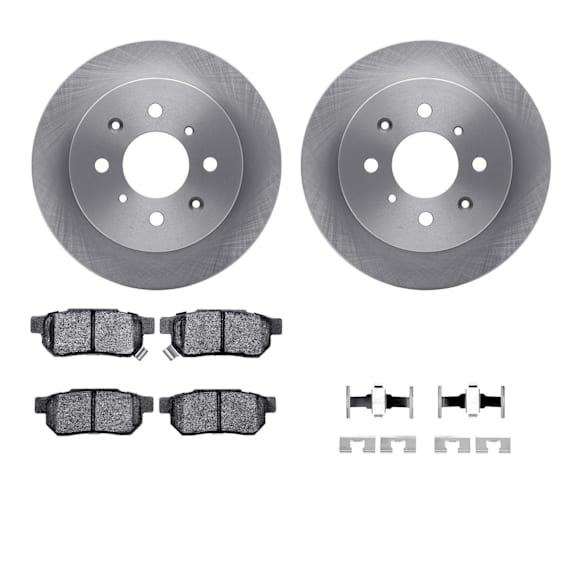 WFWH1-59029 Rear Brake Disc and Pad Kit, Plain Surface, 267 mm, Ceramic, R1 eLINE Silver Rotors with Ceramic Pads Series
