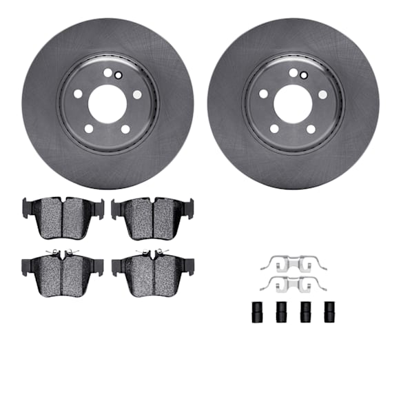 WFWH1-63192 Rear Brake Disc and Pad Kit, Plain Surface, 320 mm, Ceramic, R1 eLINE Silver Rotors with Ceramic Pads Series