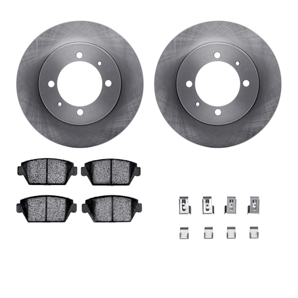 WFWH1-72017 Rear Brake Disc and Pad Kit, Plain Surface, 267 mm, Ceramic, R1 eLINE Silver Rotors with Ceramic Pads Series