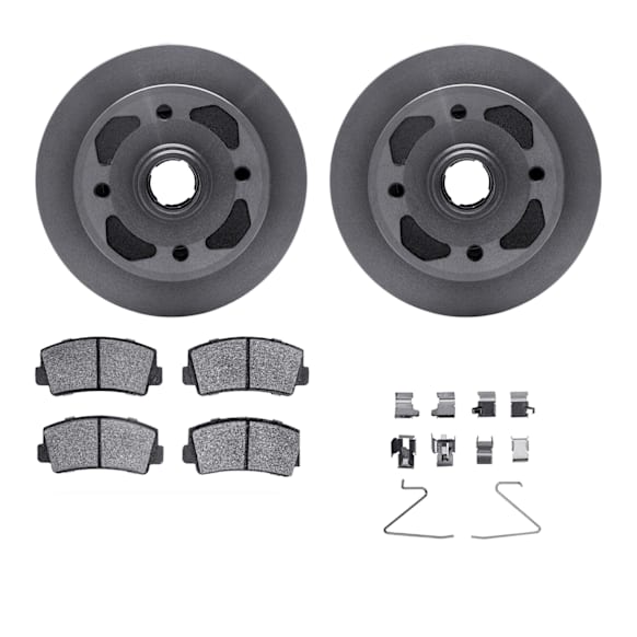 WFWH1-80001 Front Brake Disc and Pad Kit, Plain Surface, 254 mm, Ceramic, R1 eLINE Silver Rotors with Ceramic Pads Series