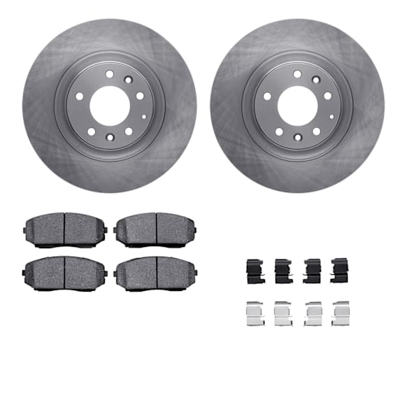 WFWH1-80067 Front Brake Disc and Pad Kit, Plain Surface, 320 mm, Ceramic, R1 eLINE Silver Rotors with Ceramic Pads Series