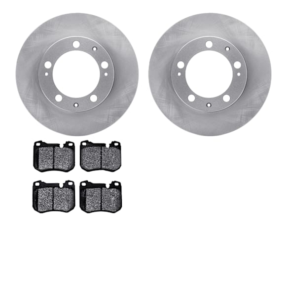 WFWN1-02010 Front Brake Disc and Pad Kit, Plain Surface Ceramic R1 eLINE Silver Rotors with Ceramic Pads Series