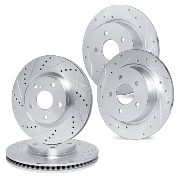 WGPN2-54249 Front and Rear Brake Disc, Cross-drilled and Slotted,, 2.3L, 4Cyl, eLINE Black Series