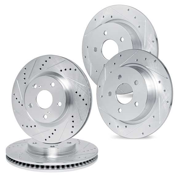 WGPN2-59054 Front and Rear Brake Disc, Cross-drilled and Slotted, Front - 282 mm, Rear - 254 mm, eLINE Black Series