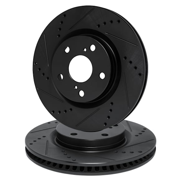 WHPN1-63128 Rear Brake Disc, Cross-drilled and Slotted,, eLINE Black Series