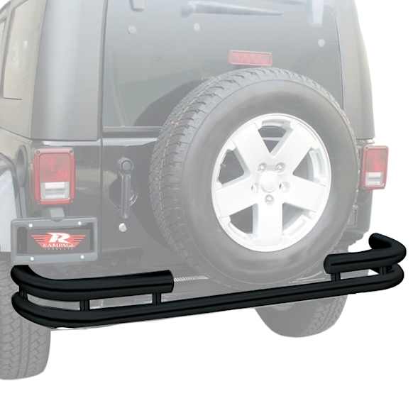 7648 Rear Bumper, Powdercoated Black, with Receiver