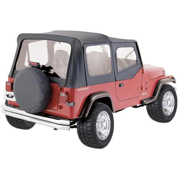 99615 Factory Replacement Series Soft Top - Without Frame (Requires Factory Frame) Black Denim