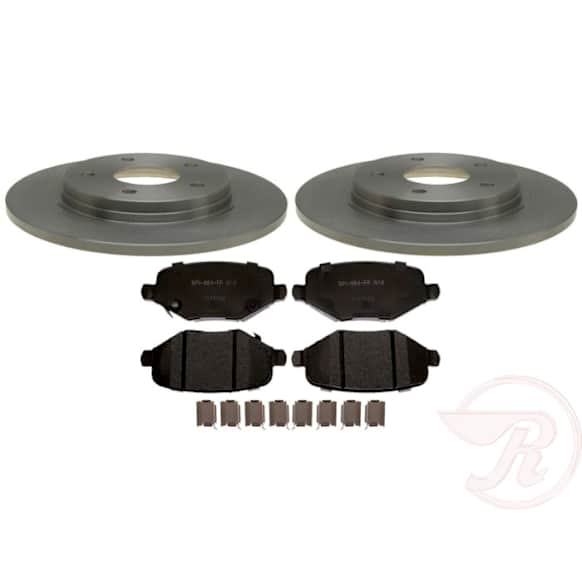 1719CH780623R 2-Wheel Set Rear Brake Disc and Pad Kit, Plain Surface 305.05 mm R-Line Series, Includes (1) Brake Pad Set and (2) Brake Disc