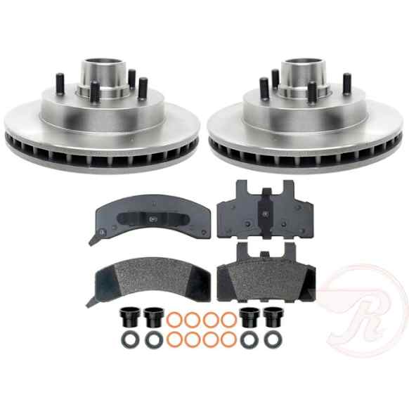 369MH56258R 2-Wheel Set Front Brake Disc and Pad Kit, Plain Surface 294.89 mm R-Line Series, Includes (1) Brake Pad Set and (2) Brake Disc