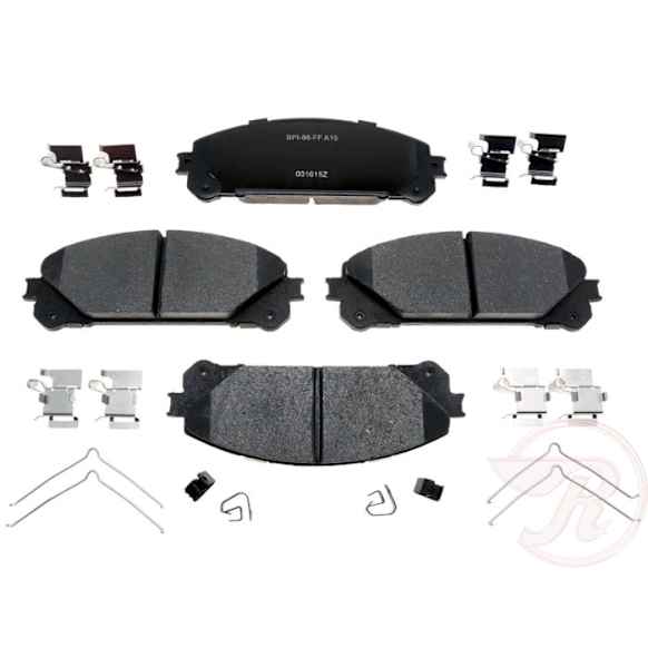 MGD1324CH Premium R-Line Series Ceramic Brake Pads With Layered Shims and Hardware