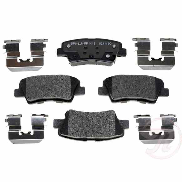 MGD1544CH Premium R-Line Series Ceramic Brake Pads With Layered Shims and Hardware