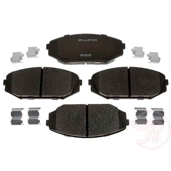 MGD793CH Premium R-Line Series Ceramic Brake Pads With Layered Shims and Hardware