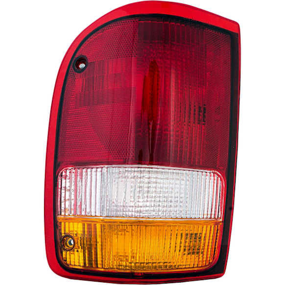 1610230 Driver Side Halogen Tail Light, Without bulb(s), Amber, Clear & Red Lens