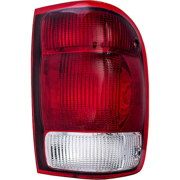 1610275 Passenger Side Halogen Tail Light, Without bulb(s), Clear & Red Lens