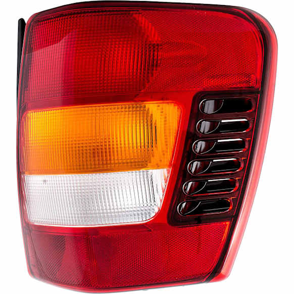 1610961 Passenger Side Halogen Tail Light, Without bulb(s), Amber, Clear & Red Lens