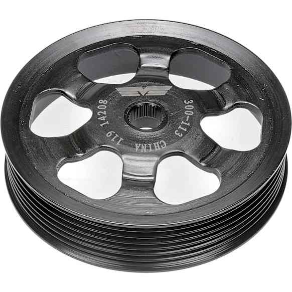 300-113 Series Power Steering Pump Pulley - Black, Steel, Direct Fit, Sold Individually