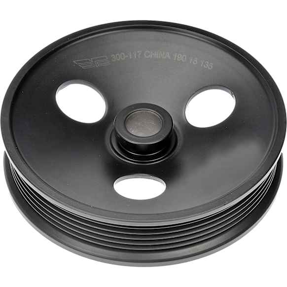 300-117 Series Power Steering Pump Pulley - Black, Steel, Direct Fit, Sold Individually