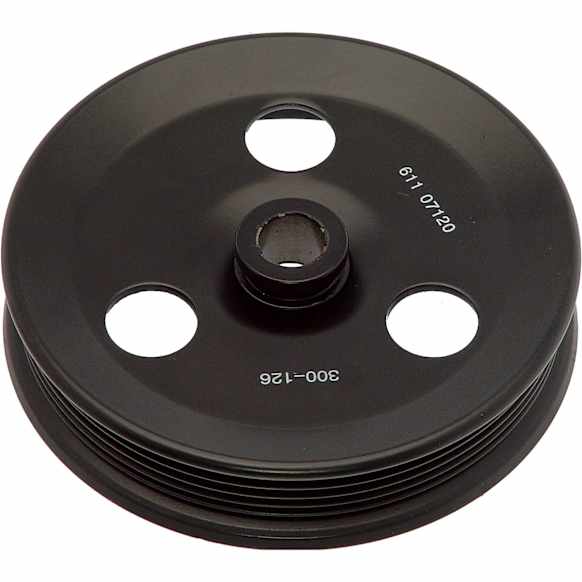 300-126 Series Power Steering Pump Pulley - Black, Metal, Direct Fit, Sold Individually