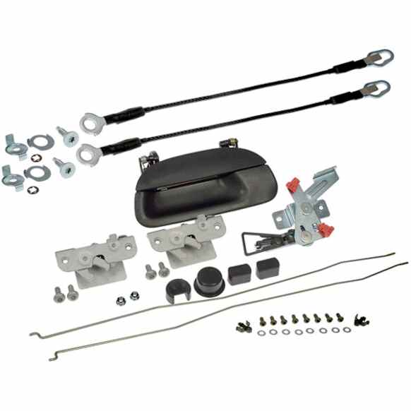 38910 Help Series Tailgate Handle and Bezel, Black Plastic Without Camera Hole Without Key Hole