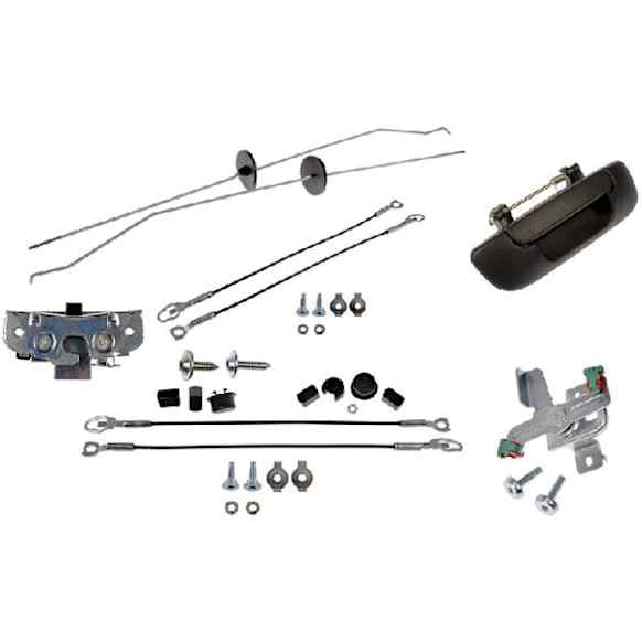 38911 Help Series Tailgate Handle and Bezel, Black Plastic Without Camera Hole Without Key Hole