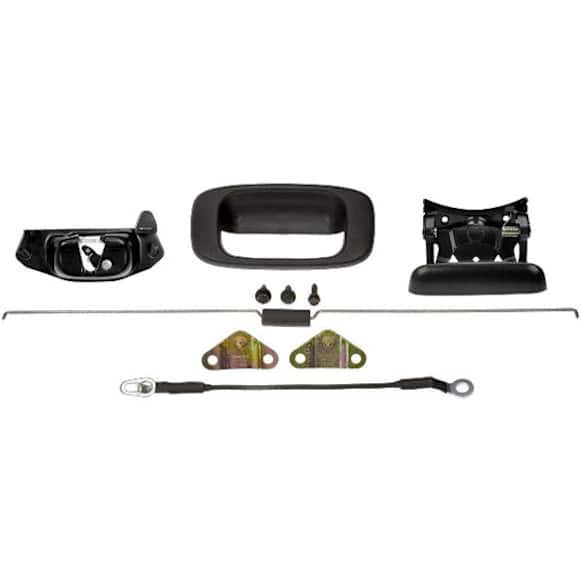 38912 Help Series Tailgate Handle and Bezel, Black Plastic Without Camera Hole Without Key Hole