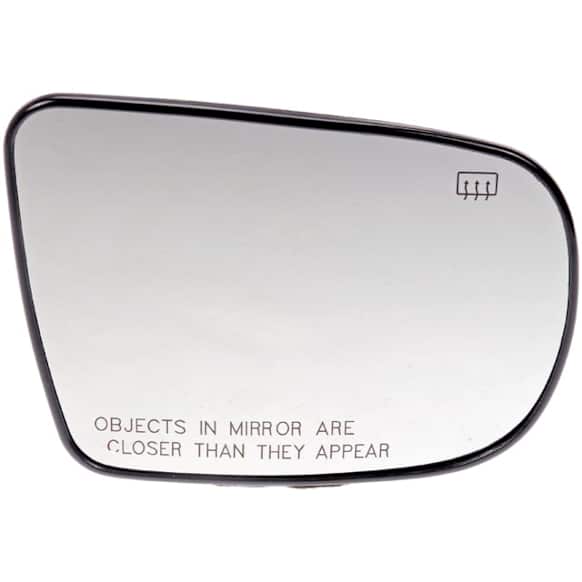 56781 Front, Passenger Side Help Series Mirror Glass, Heated, No Blind Spot Feature, Backing Plate Included